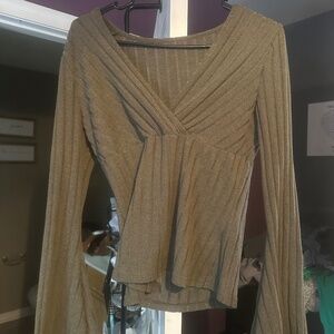 Green low cut crop top